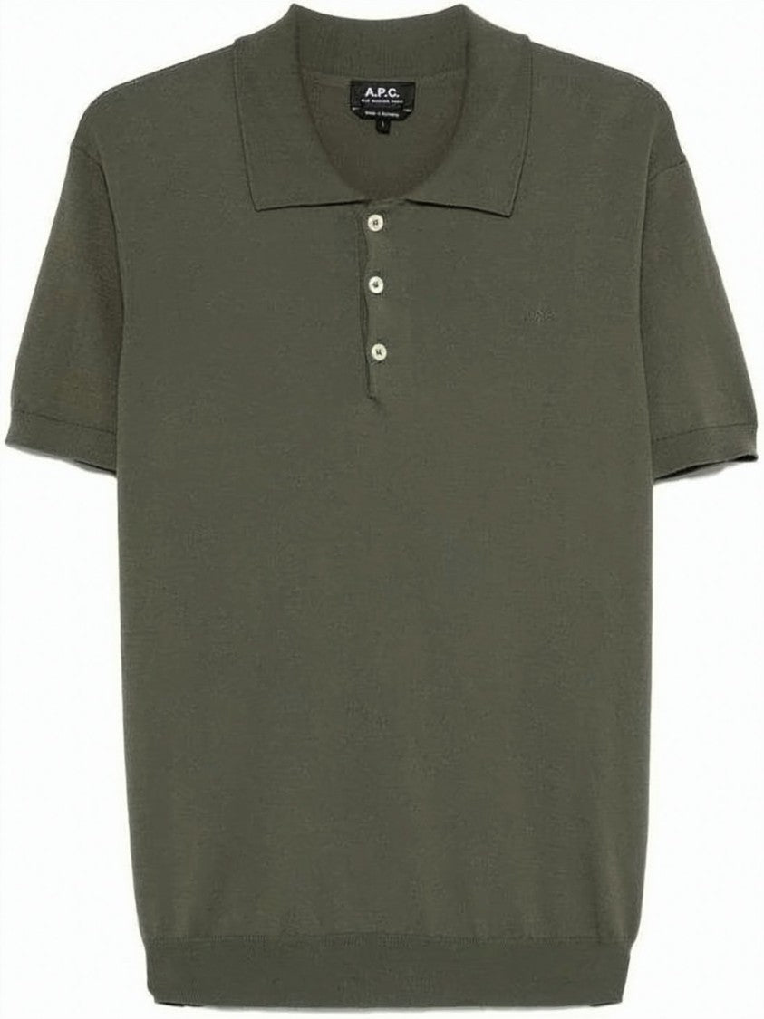 A.P.C. Short-Sleeved Polo Shirt With Classic Collar