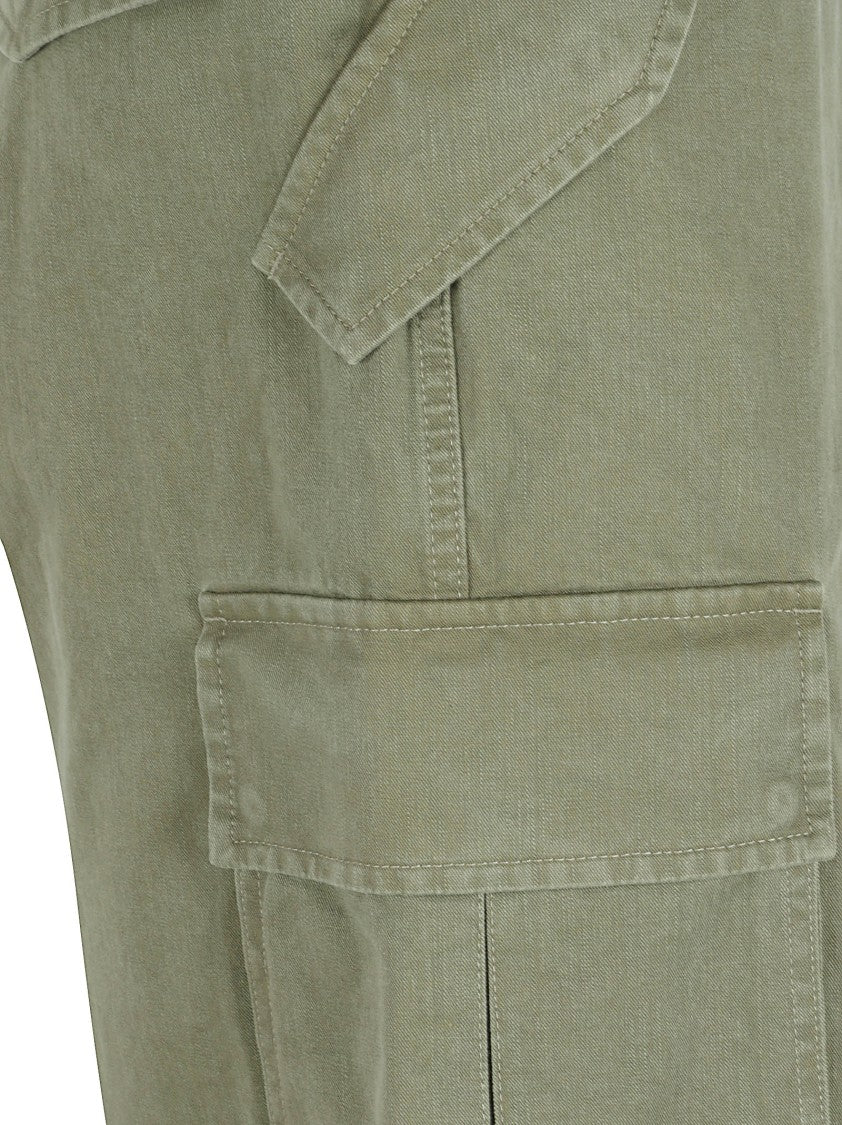 Burberry High-Waisted Oversized Cotton Trousers With Utility Pockets
