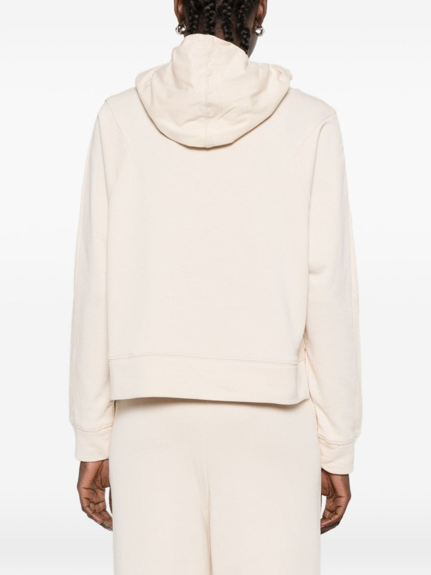 Twin-Set Cropped Hoodie With Drawstring Hood
