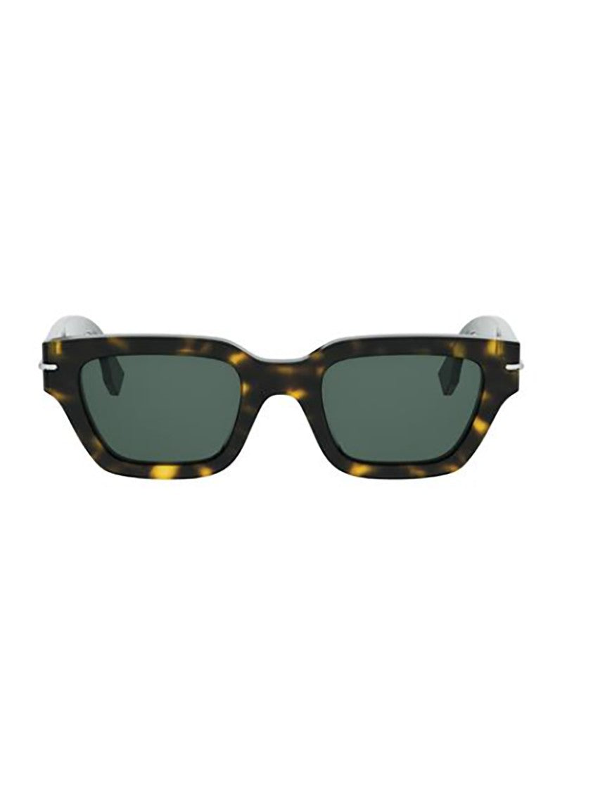 Fendi Tortoiseshell Fe40191i Rectangular Green Sunglasses