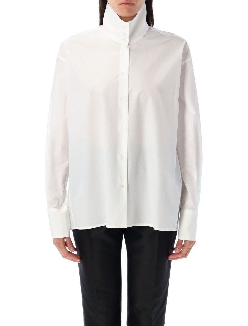 Fabiana Filippi Structured High Neck Shirt With Buttoned Cuffs
