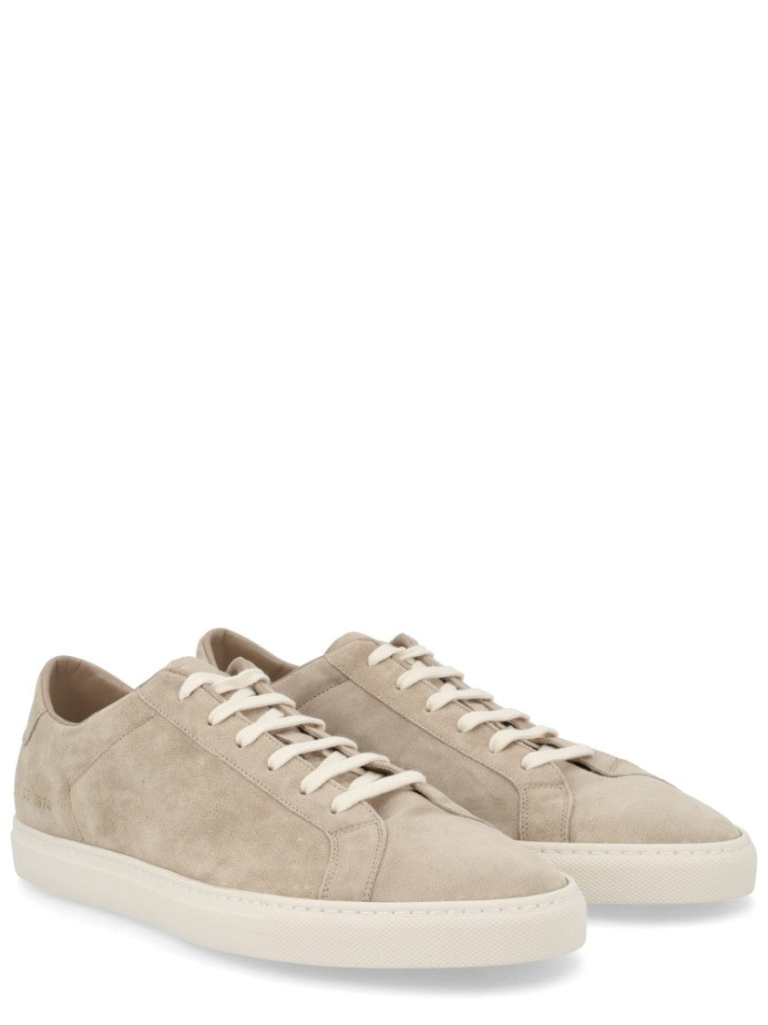 Common Projects White Achilles Suede Low-Top Sneakers