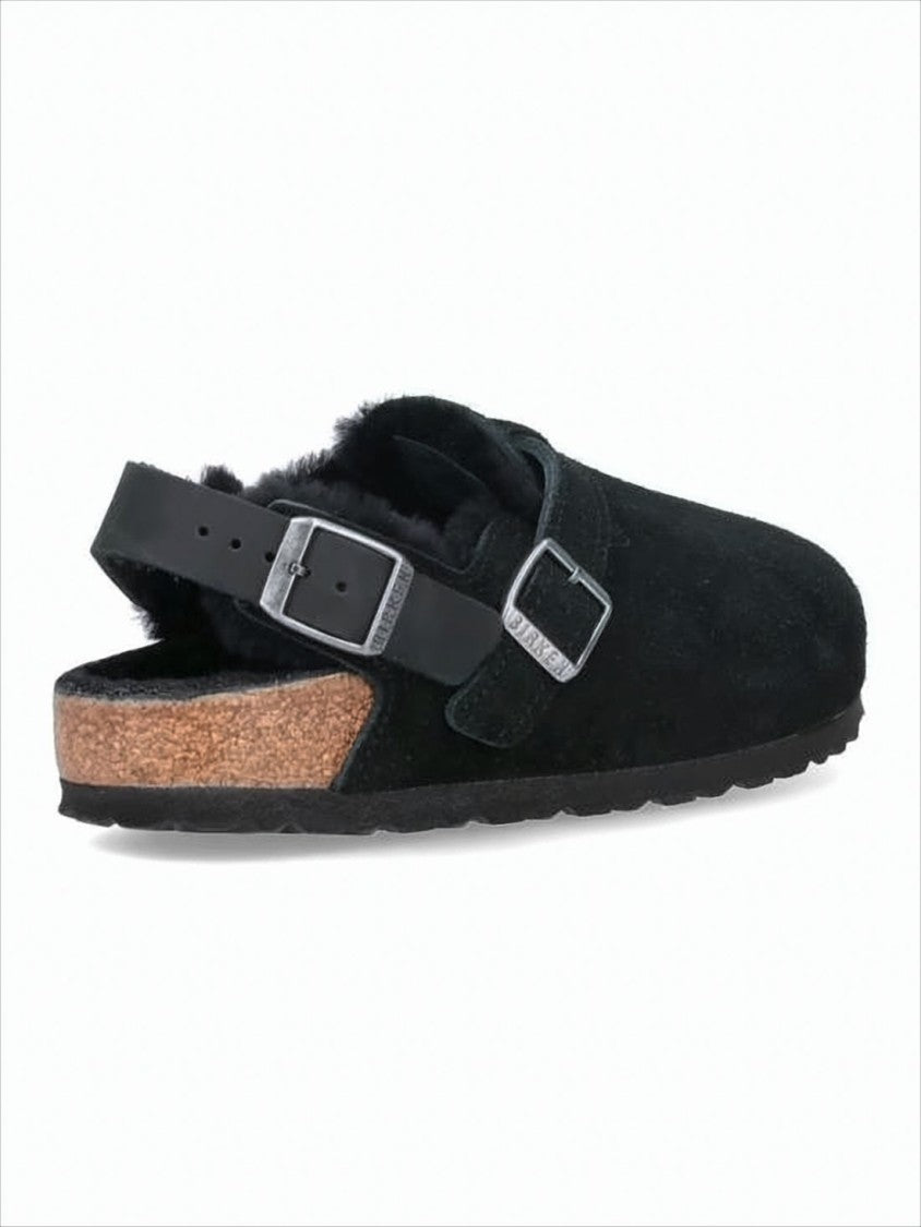 Birkenstock Suede Closed-Toe Sandals With Adjustable Buckles
