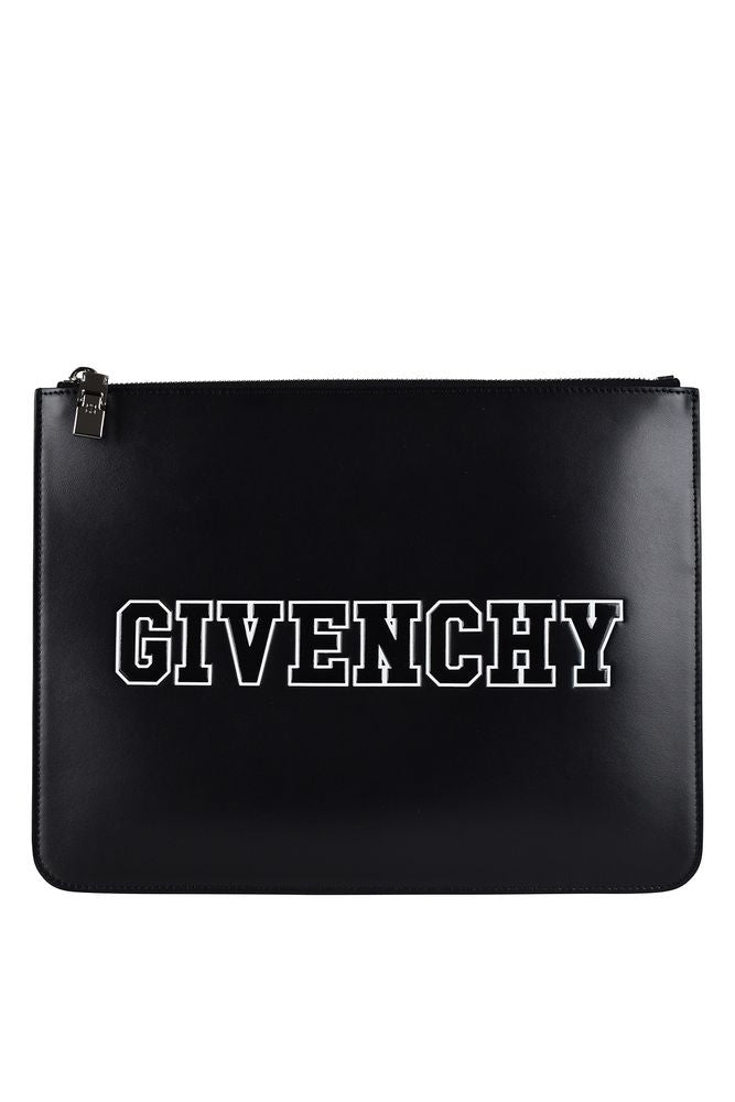 Givenchy Rectangular Black Leather Clutch