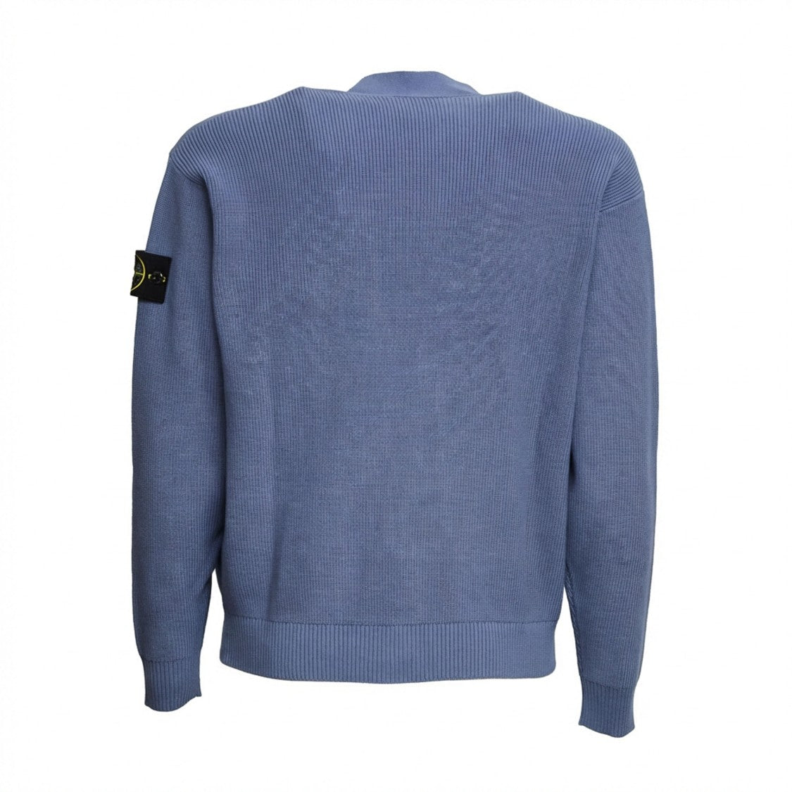 Stone Island Ribbed Cotton V-Neck Casual Cardigan