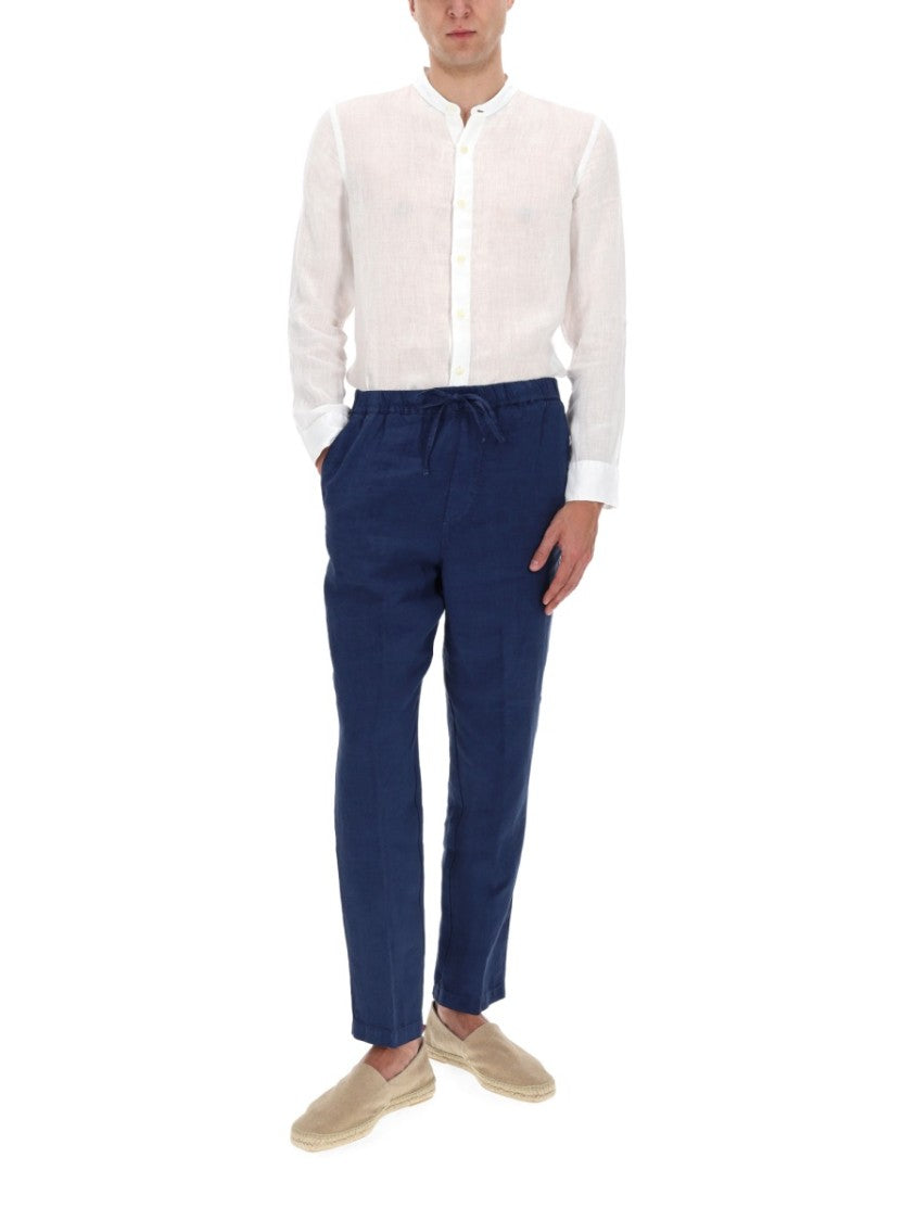 120% Lino Linen Relaxed Fit Straight Pants