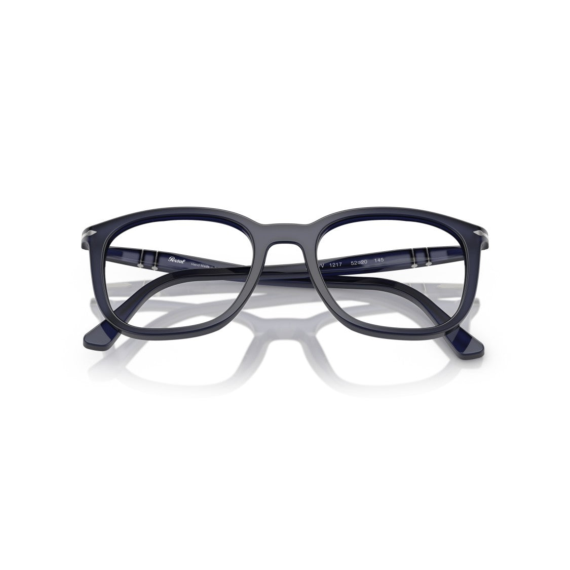 Persol 0Po3355v Acetate Square Frame Eyeglasses With Metallic Accents