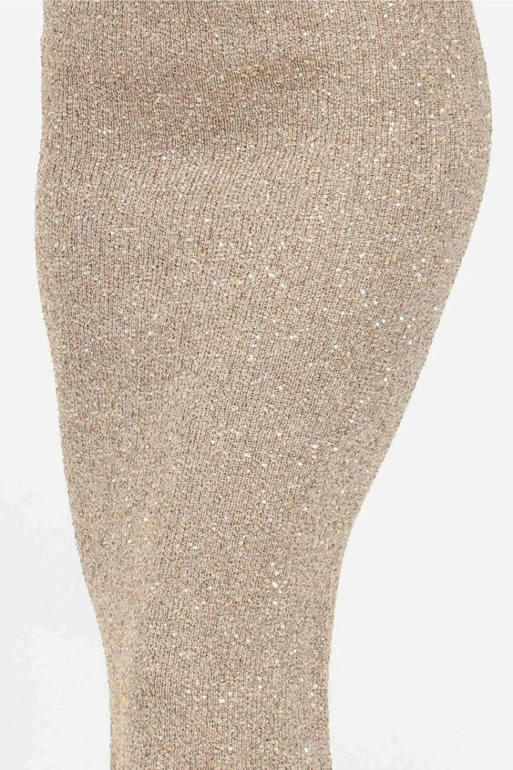 Simona Corsellini Lamé Midi Skirt - Gold