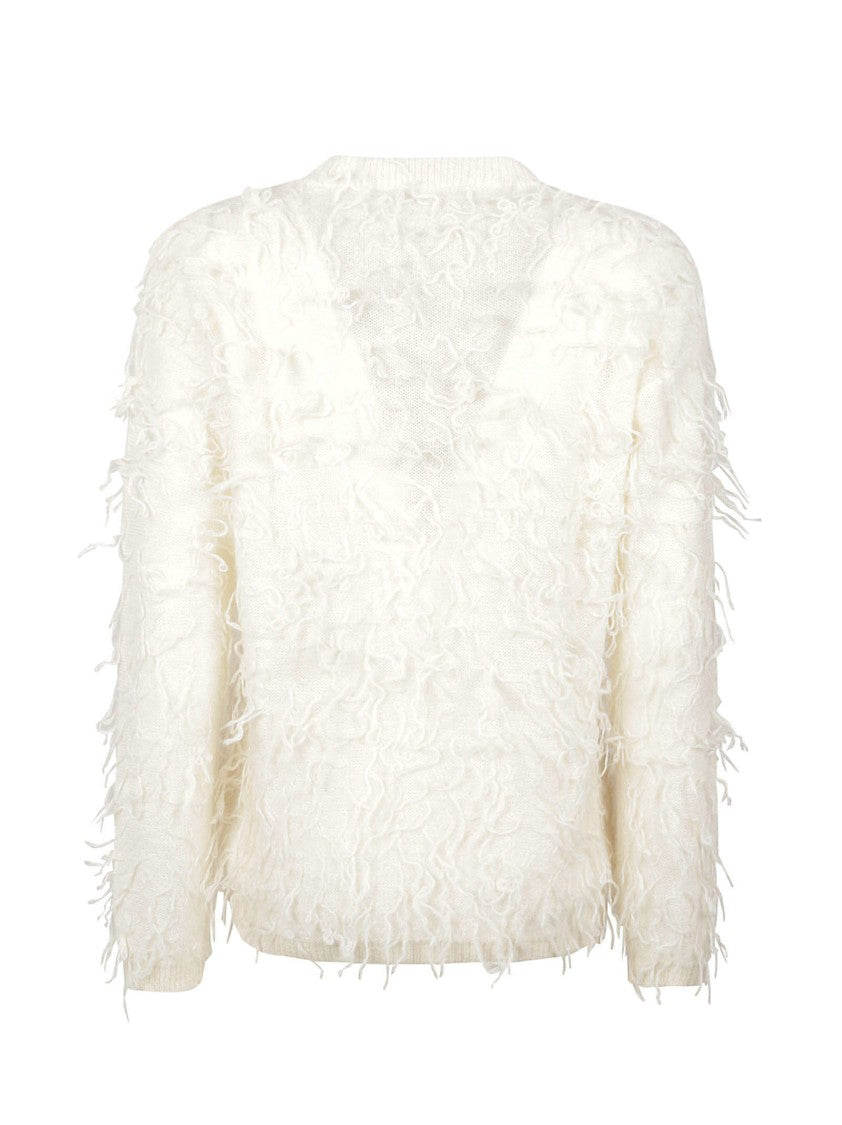 Fabiana Filippi Textured Knit Sweater With Relaxed Fit And Classic Neckline