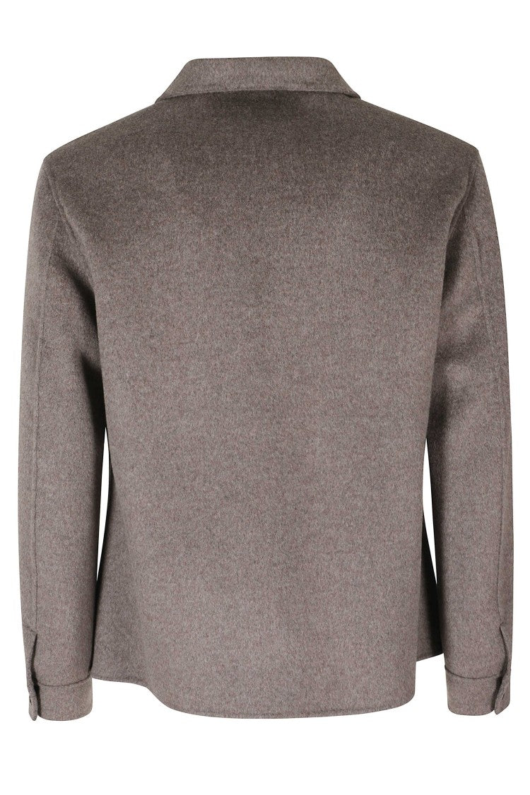 Montecore Taupe Short Flap Pockets Boiled Wool Jacket