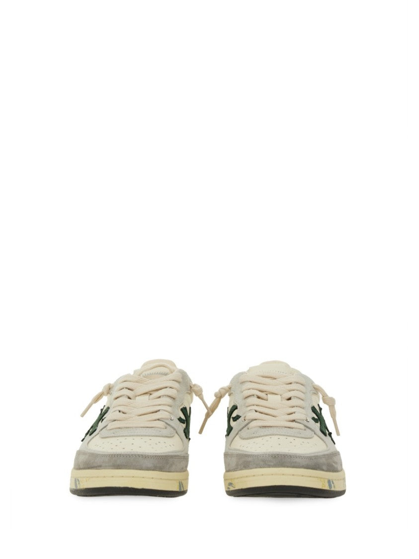 Premiata Low-Top Sneakers With Perforated Detailing And Distinctive Logo