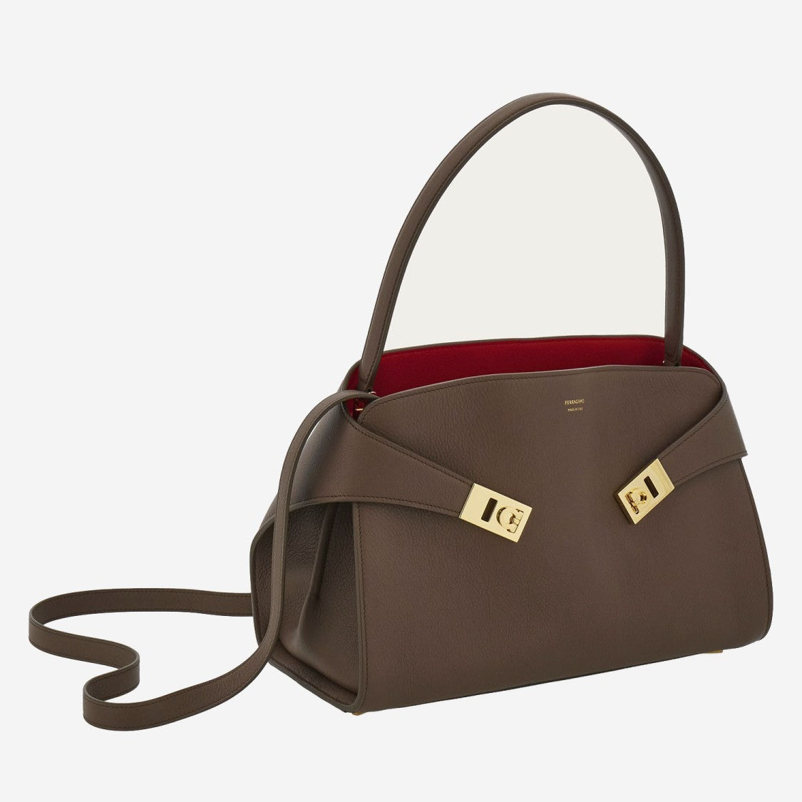 Salvatore Ferragamo Hug Soft Leather Shoulder Bag