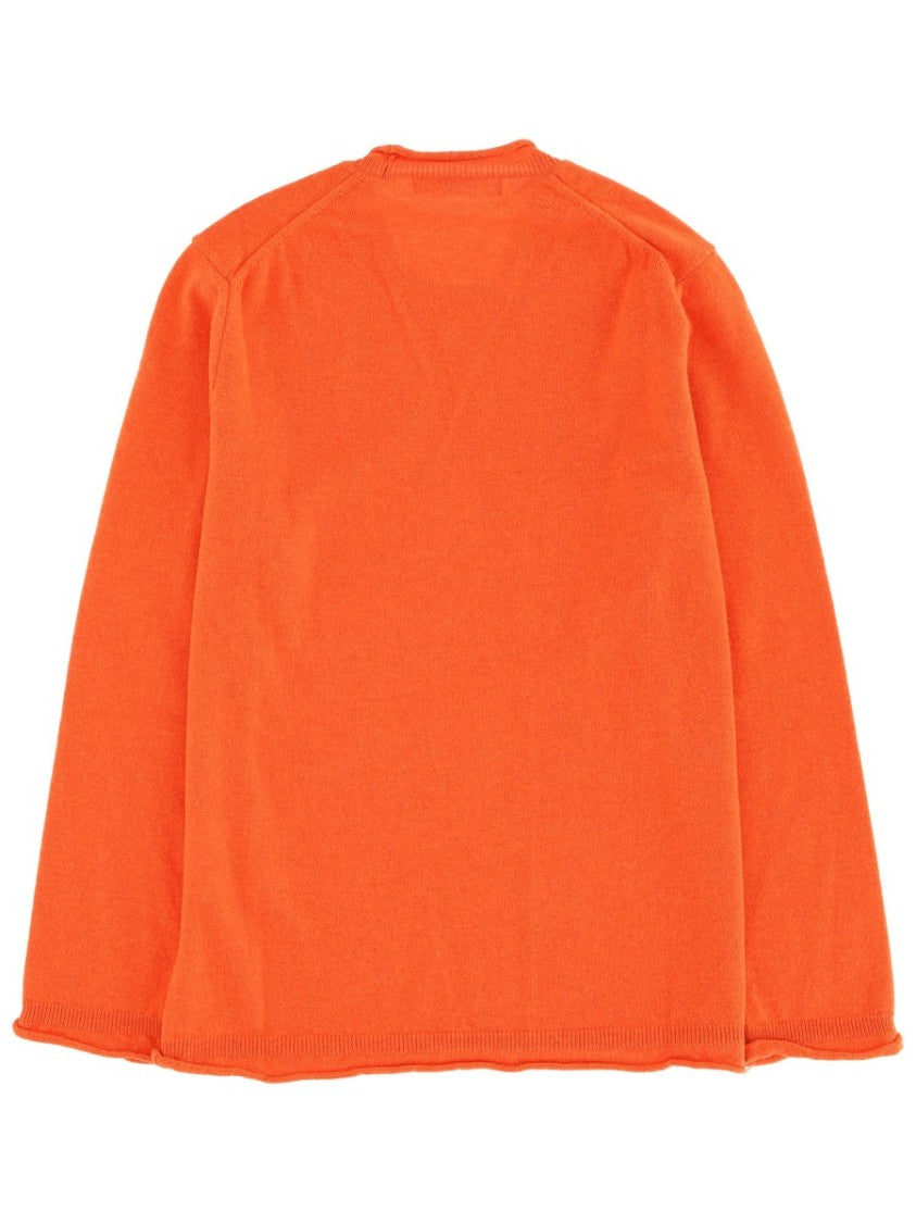Comme Des Garçons Orange Wool Crewneck Sweater