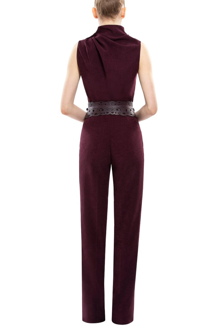 Saiid Kobeisy Tailored Straight-Cut Pants In Rich Plum