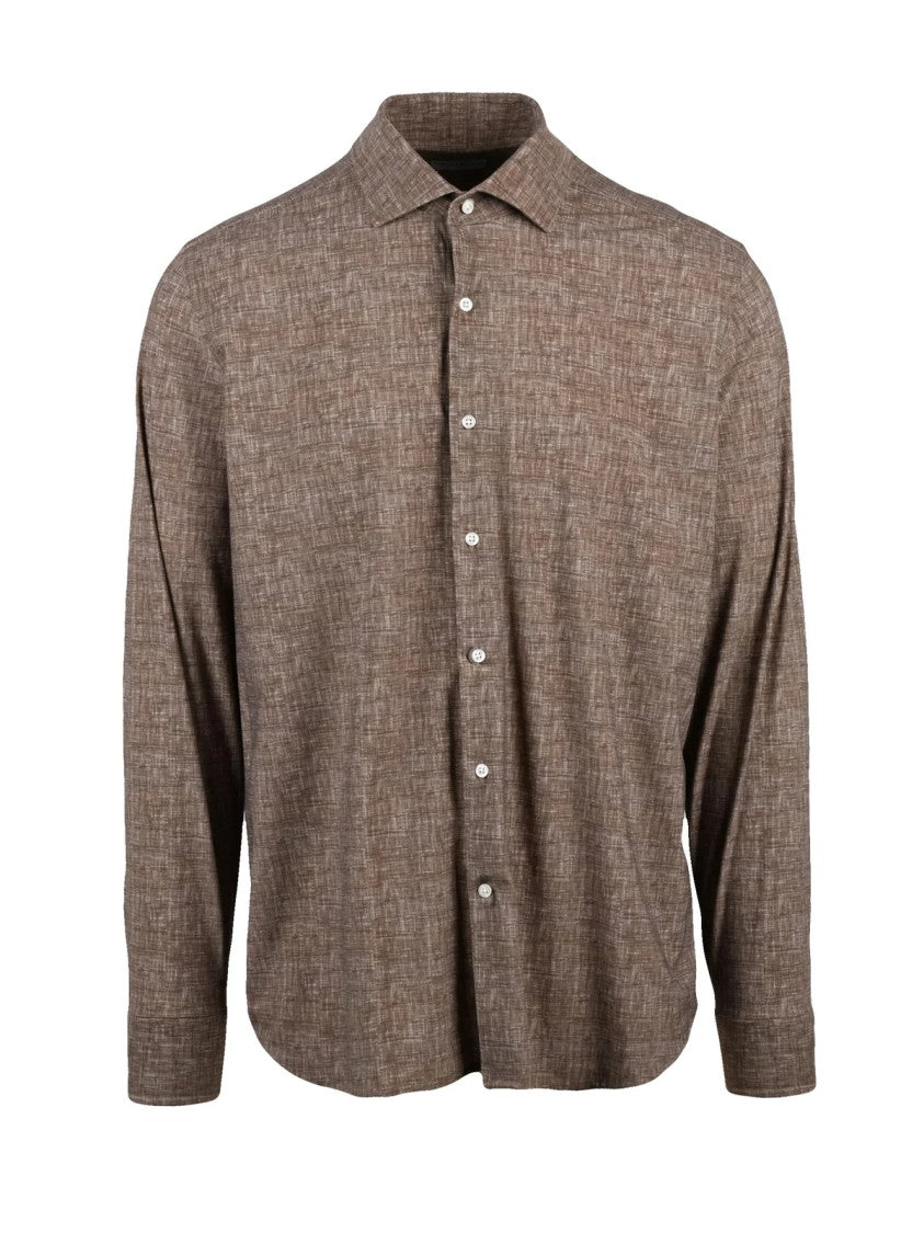 Ghirardelli Next Brown Textured Stretch Shirt