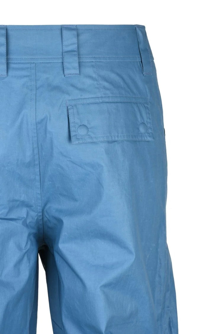 Dior Waxed Effect Cargo Trousers - Light Blue