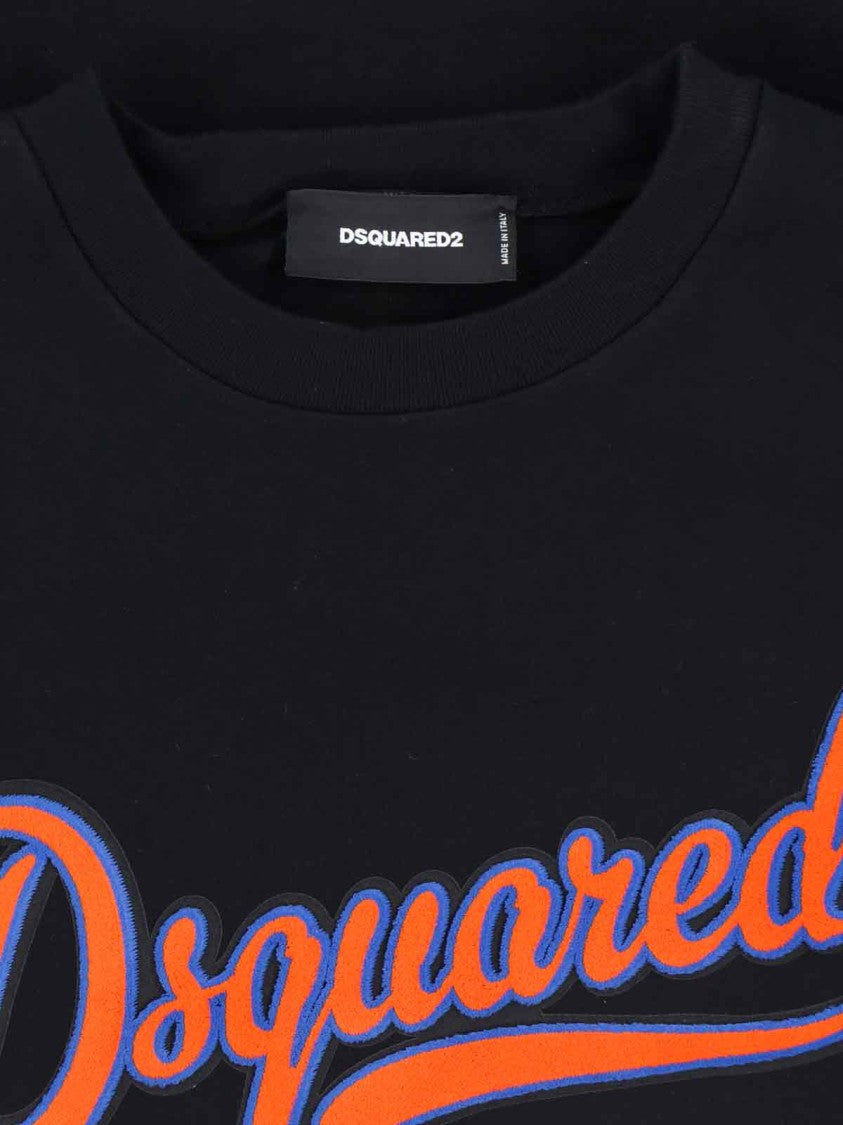 Dsquared2 Logo T-Shirt With Embroidery – Black