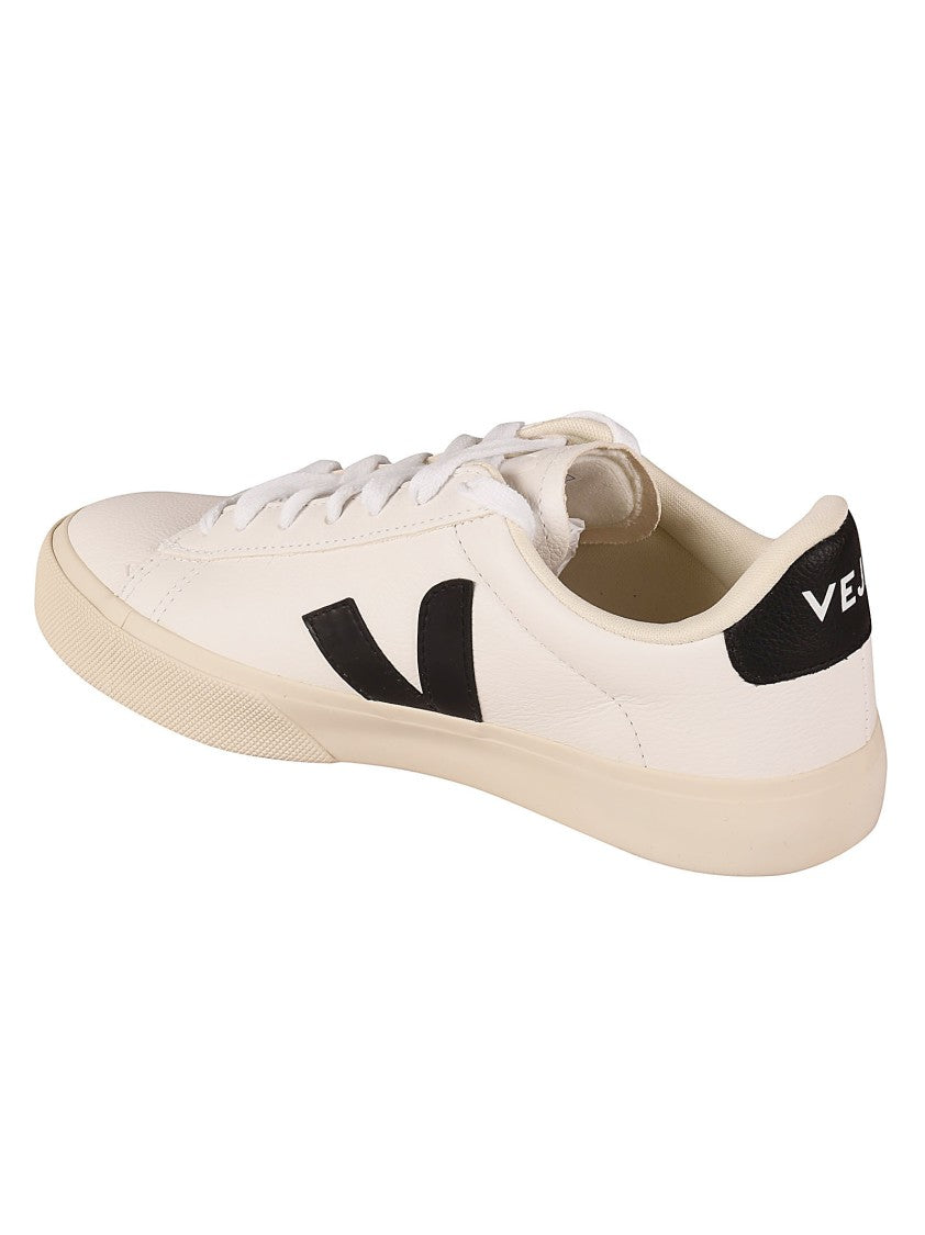 Veja Minimalist White Sneakers With Contrasting Logo