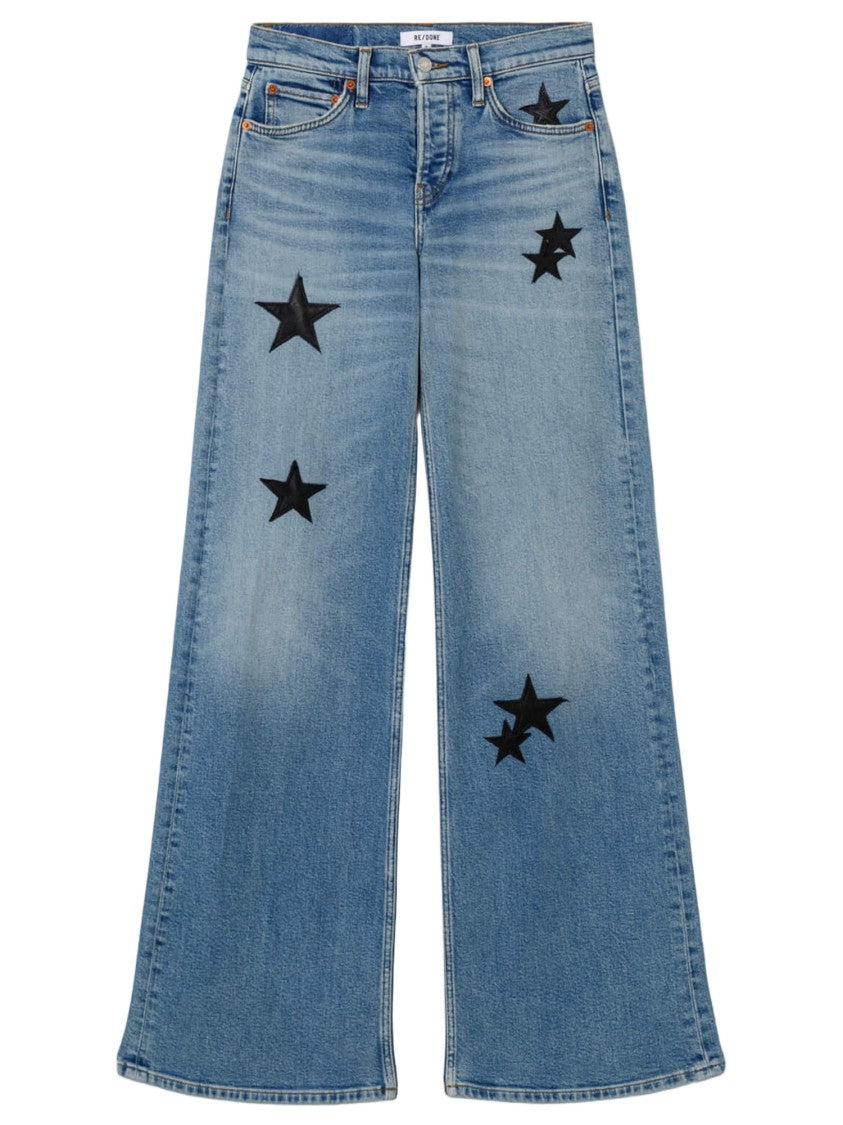 Re/Done Stretch Cotton Blend Wide-Leg Jeans
