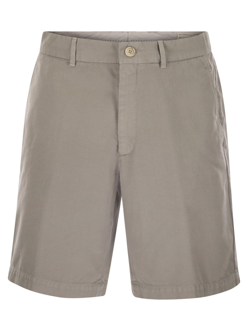 Brunello Cucinelli Cotton Gabardine Bermuda Shorts