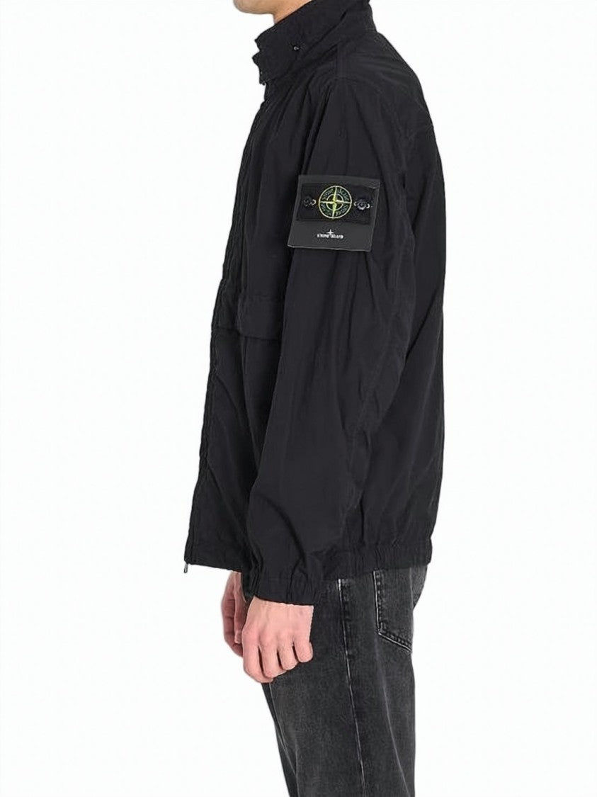 Stone Island Polyamide Casual Jacket With High Collar