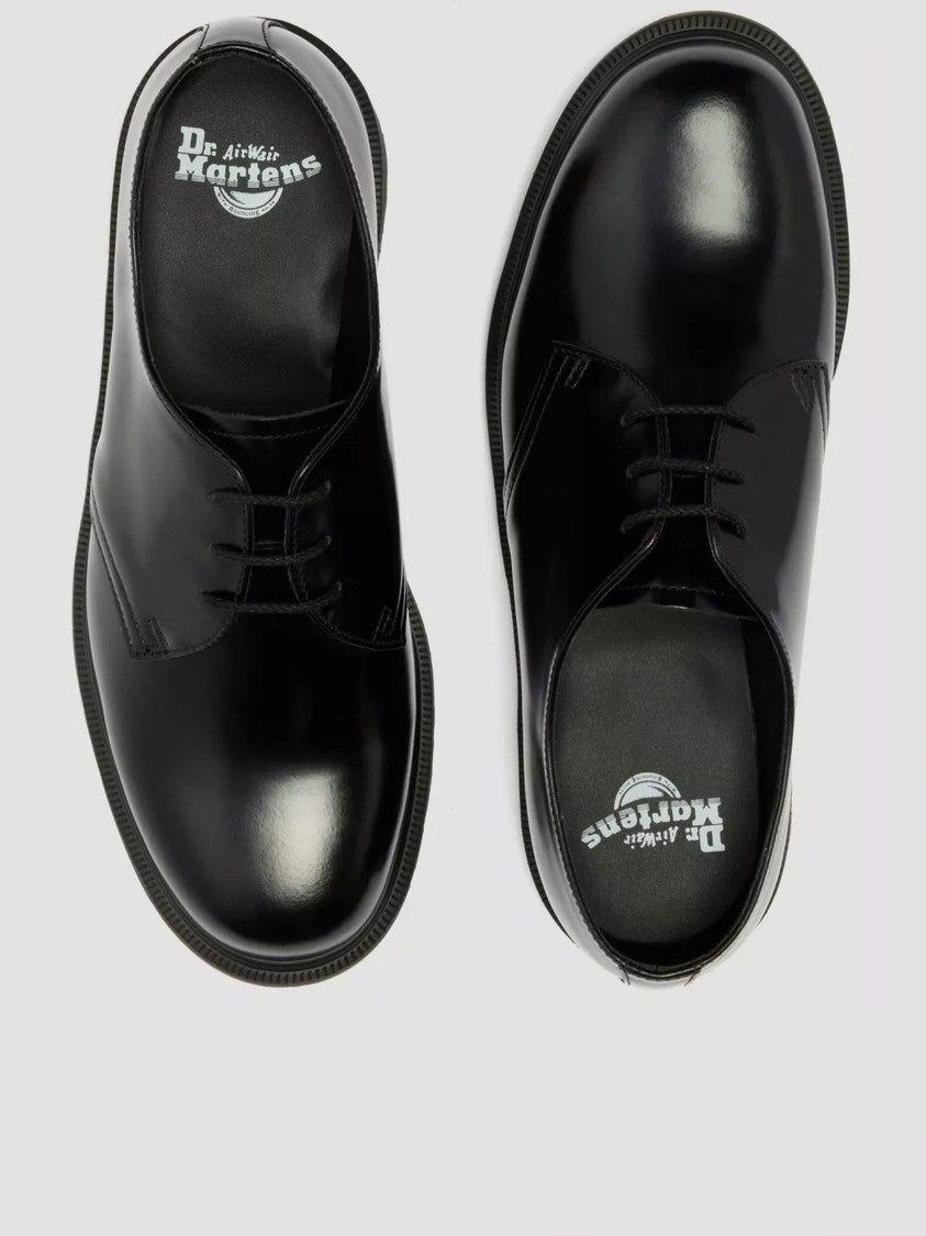 Dr. Martens Mayfare Polished Black Leather Derby Shoes