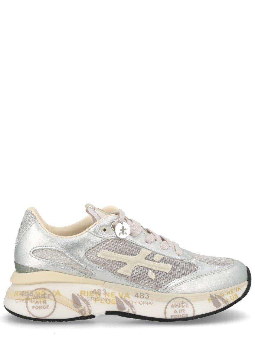 Premiata Silver Moerund Metallic Mesh Sneakers
