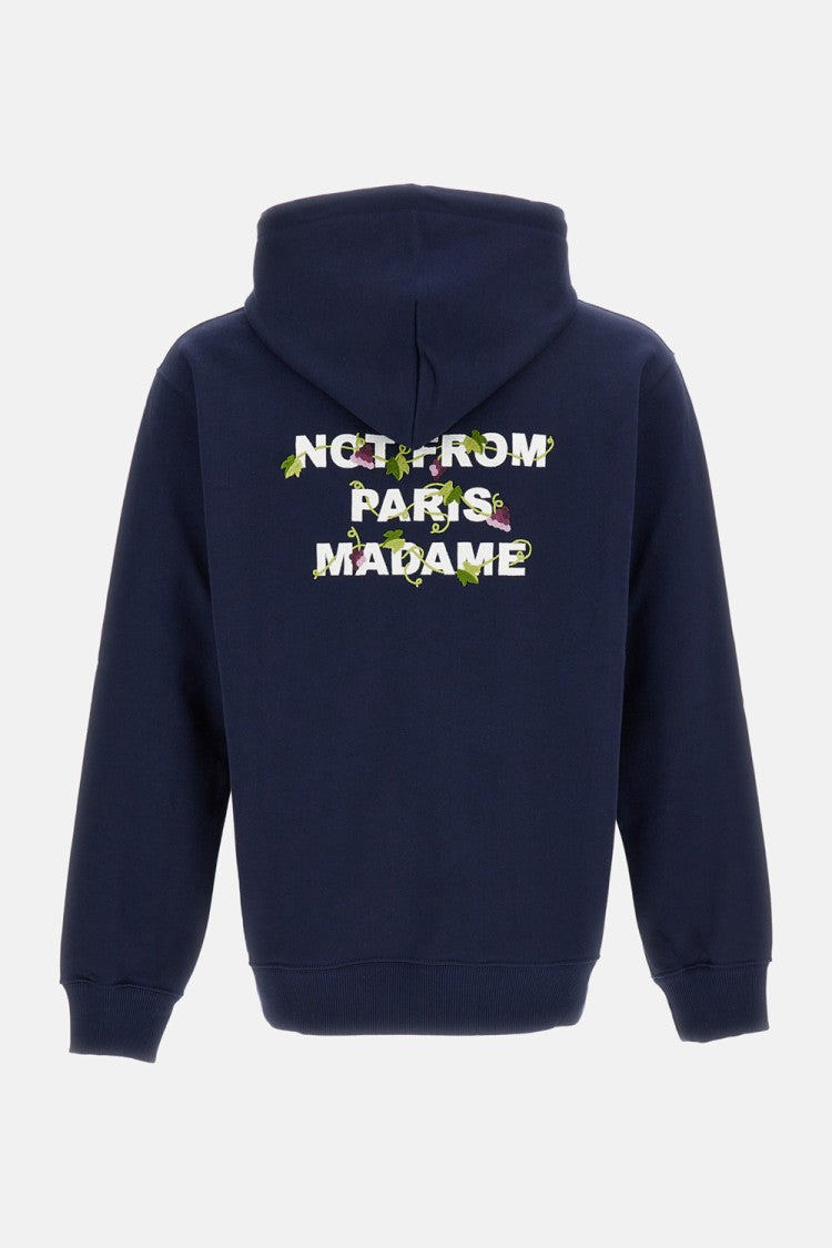 Drôle De Monsieur Vine Embroidered Slogan Hoodie