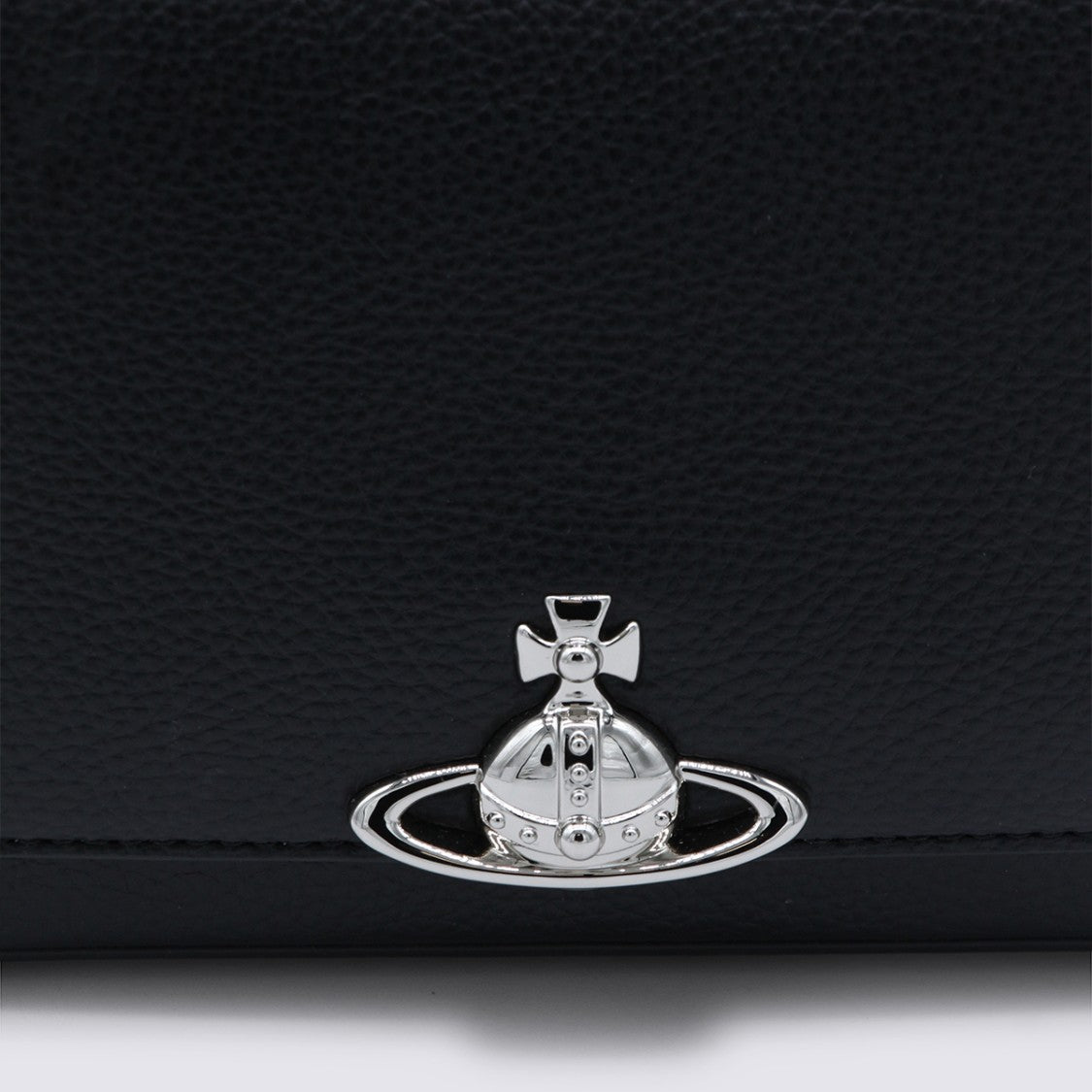 Vivienne Westwood Structured Handbag With Distinctive Silver Orb Emblem
