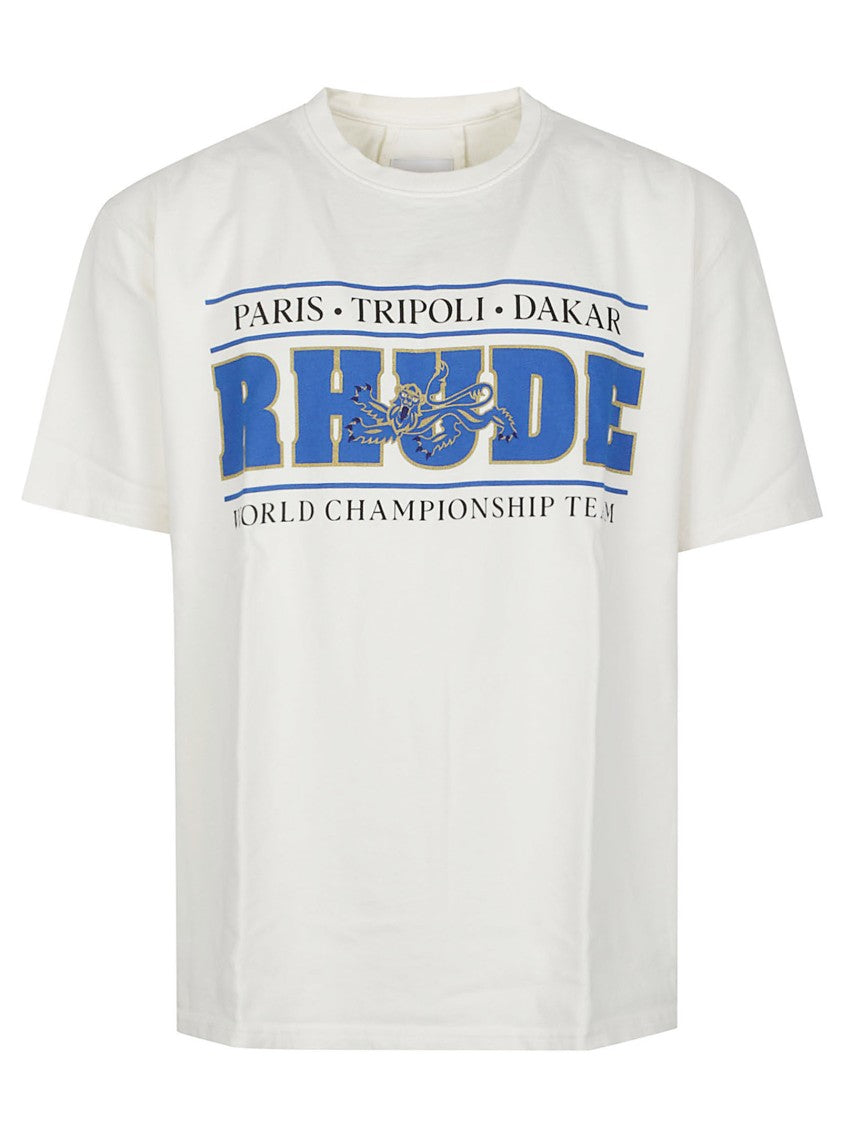 Rhude Chrono Racing Graphic Cotton T-Shirt