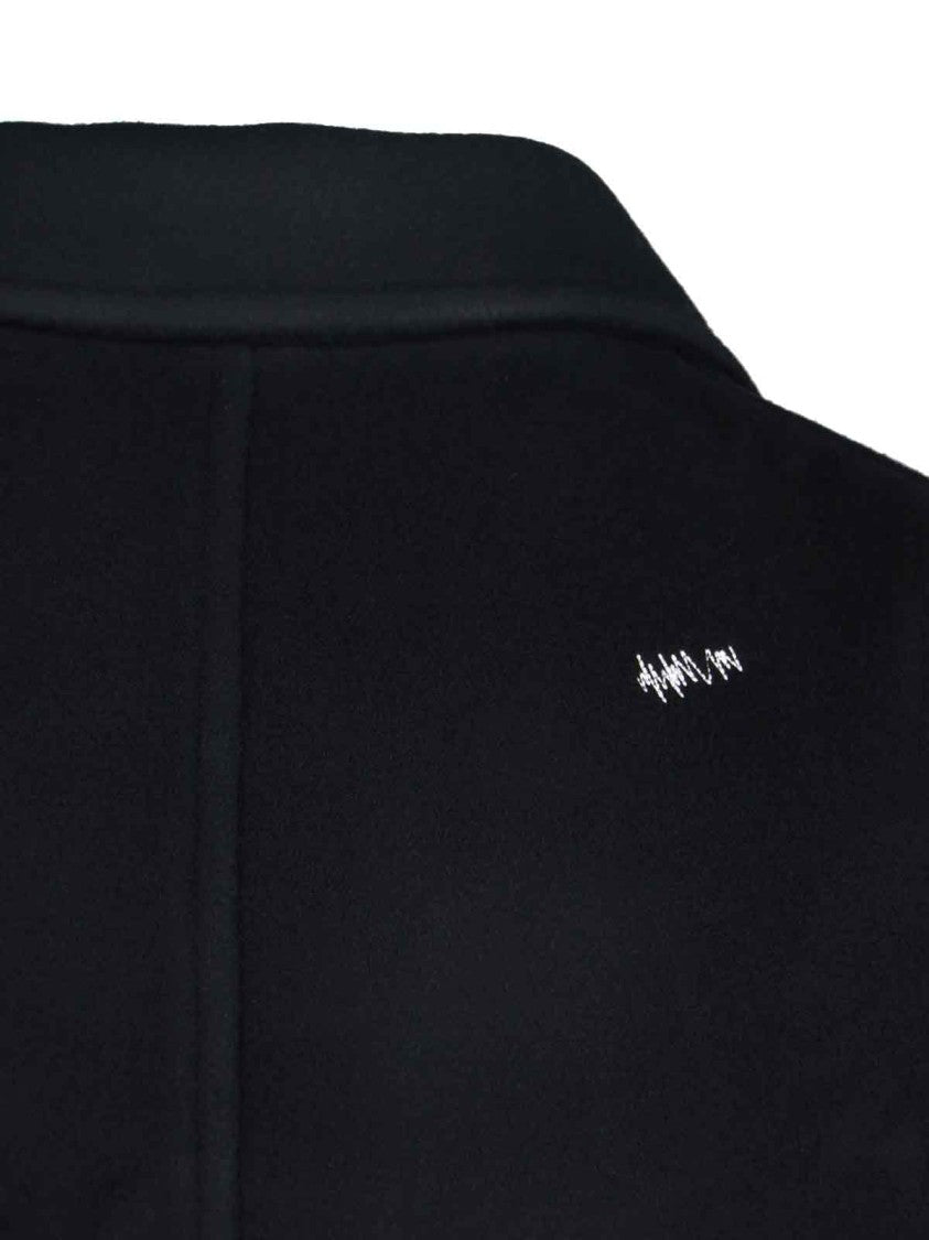 Ader Error Short Double-Breasted Coat, In Black Wool
