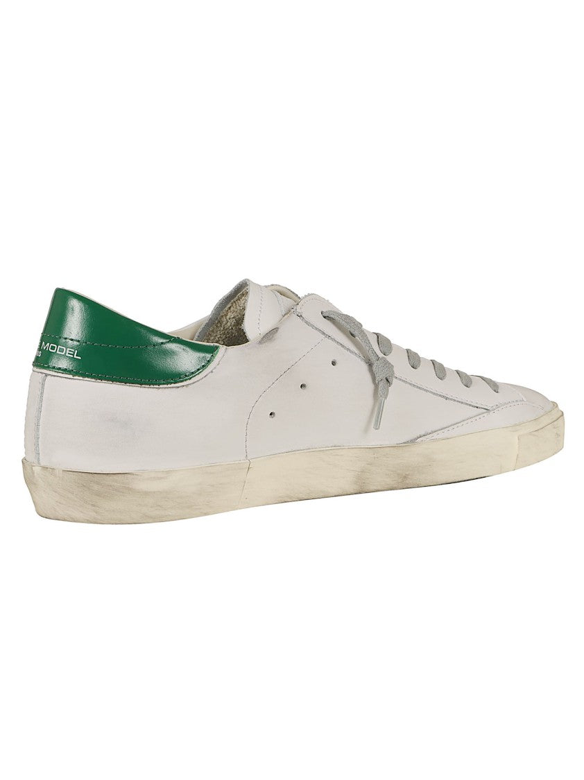 Philippe Model Vintage-Inspired Low Sneakers With Glossy Accents