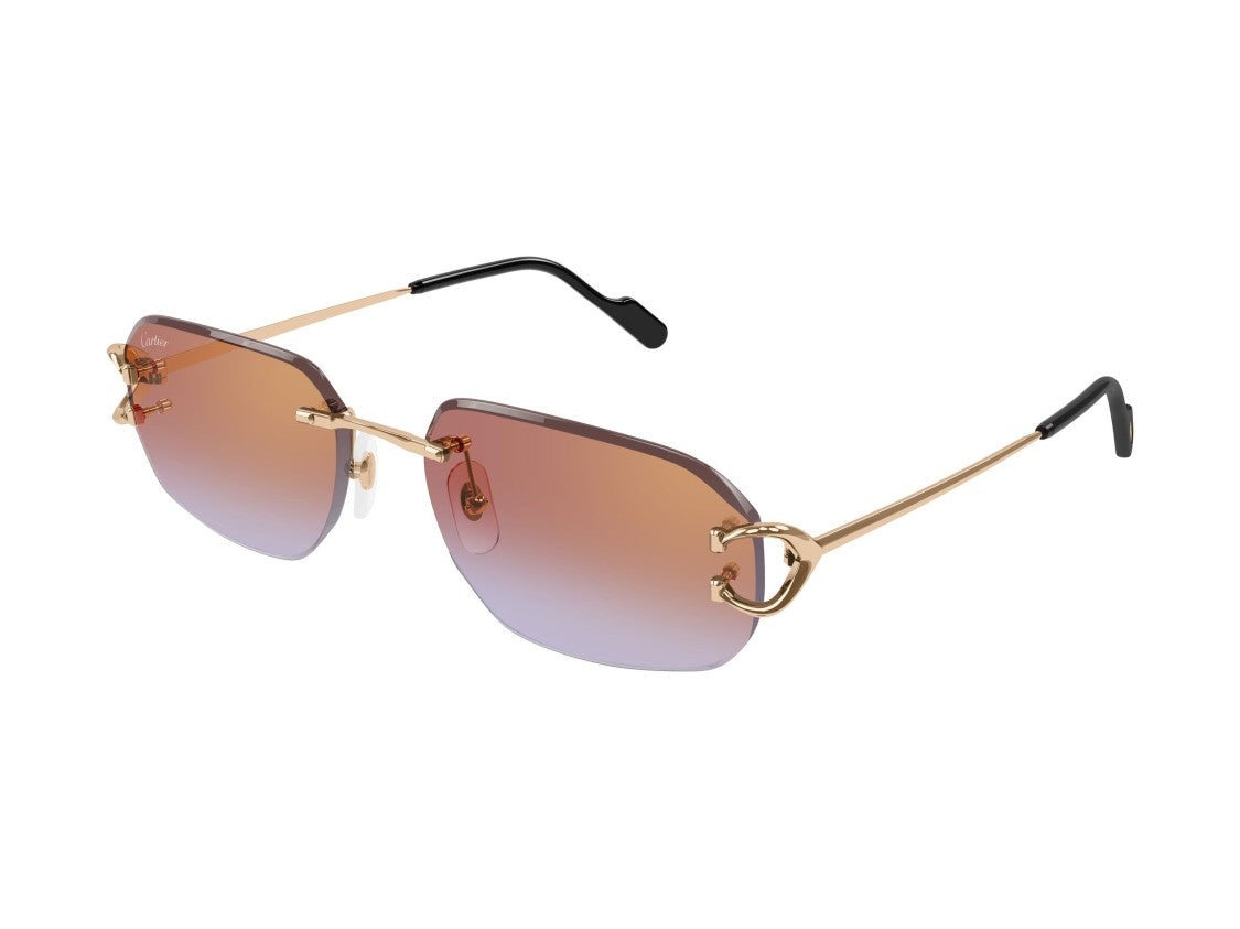 Cartier Gold-Tone Ct0468s Gradient Rimless Sunglasses