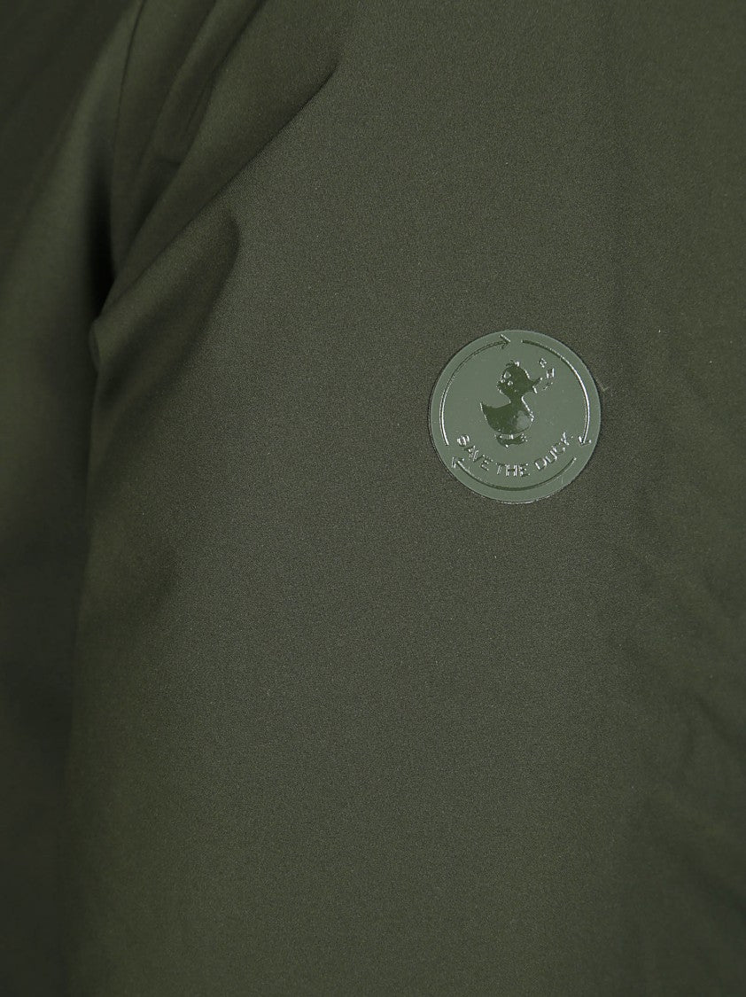 Save The Duck Reversible Olive Green Hooded Jacket