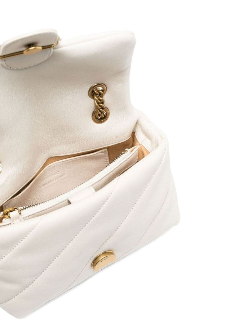 Pinko Quilted Leather Flap Bag