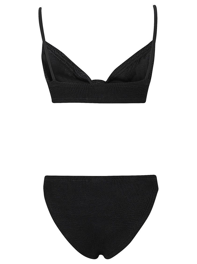 Hunza G Alicia Honeycomb Textured Stretch-Fabric Bikini