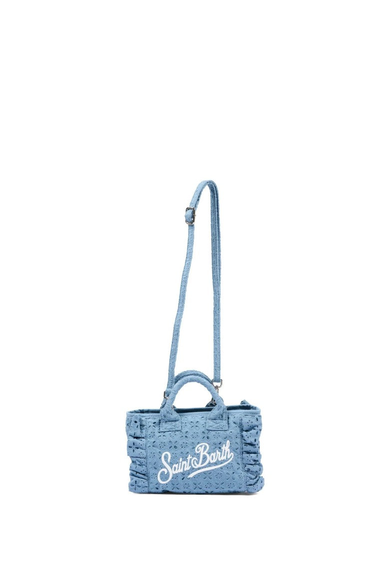 Mc2 Saint Barth Rectangular Handbag With Floral Cut-Out Patterns