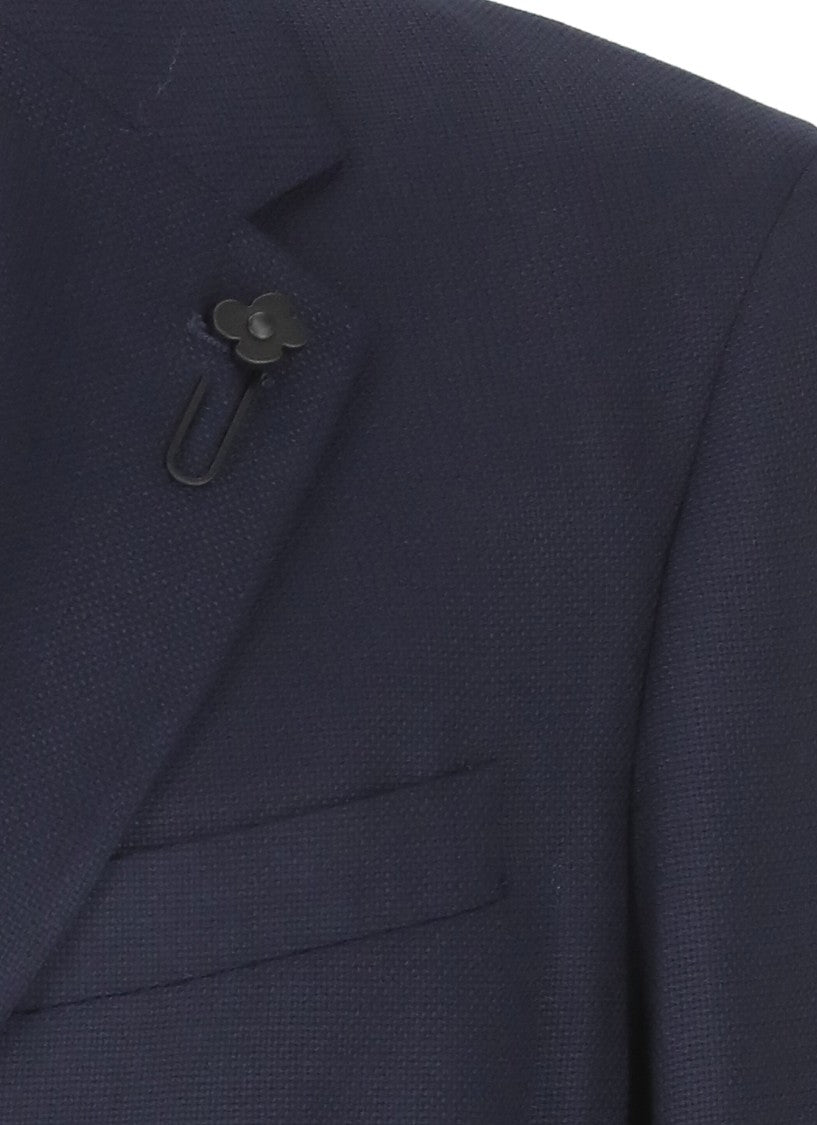 Lardini Blue Virgin Wool Jacket