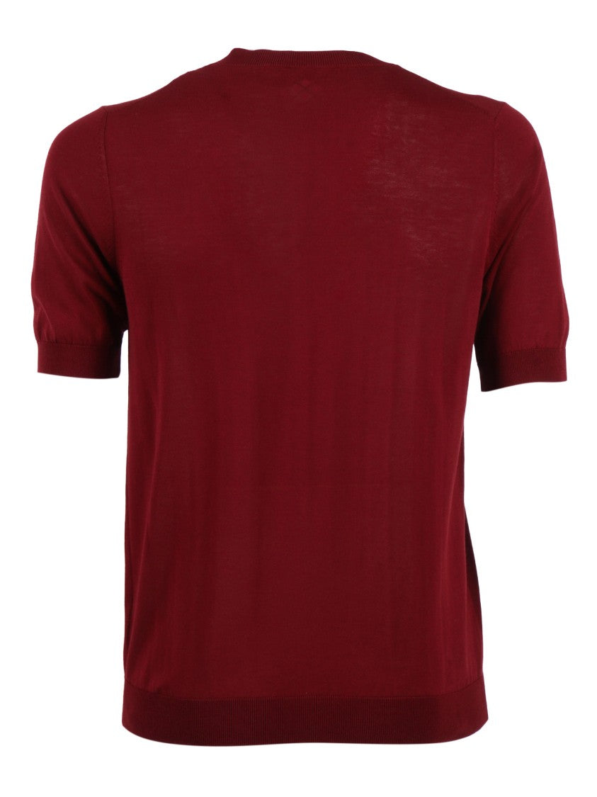 Ballantyne Red Cotton Short Sleeve Pullover