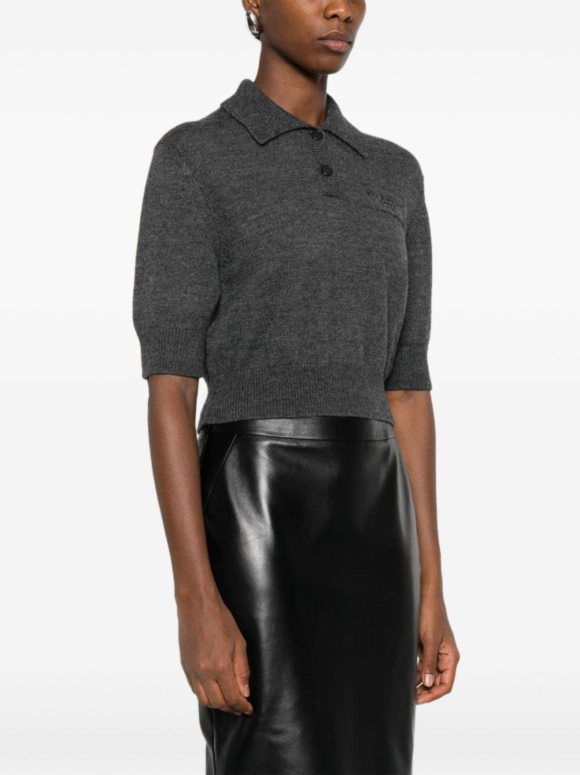 Givenchy Grey Silk And Nylon Lightweight Top