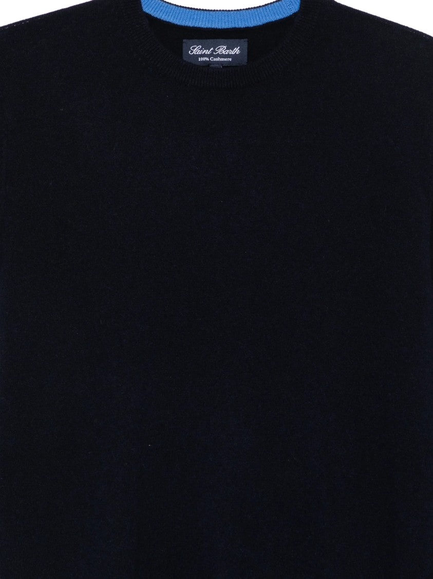 Mc2 Saint Barth Ribbed Regent Crewneck Cashmere Sweater