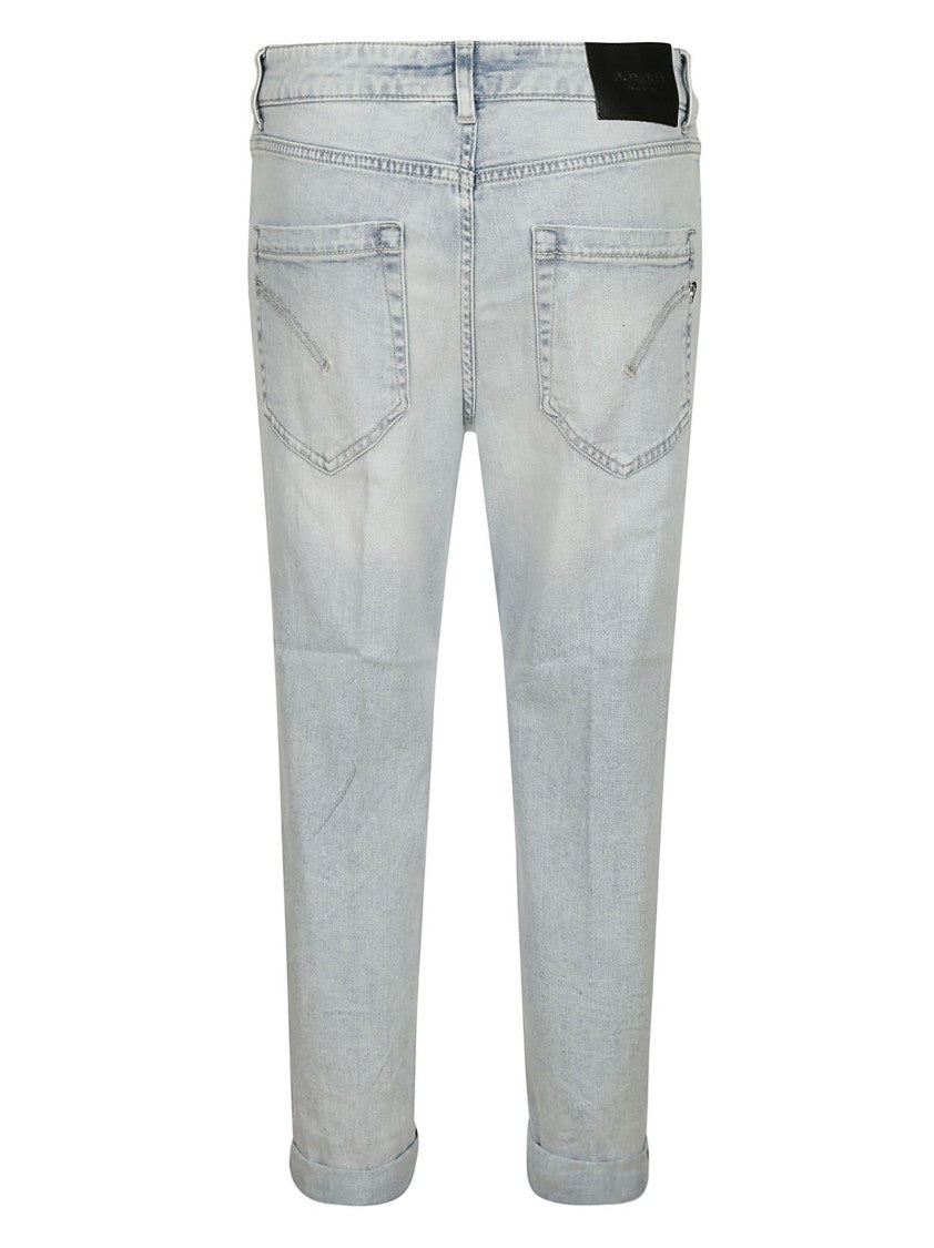 Dondup Koons Gioiello Light Blue Cotton Trousers