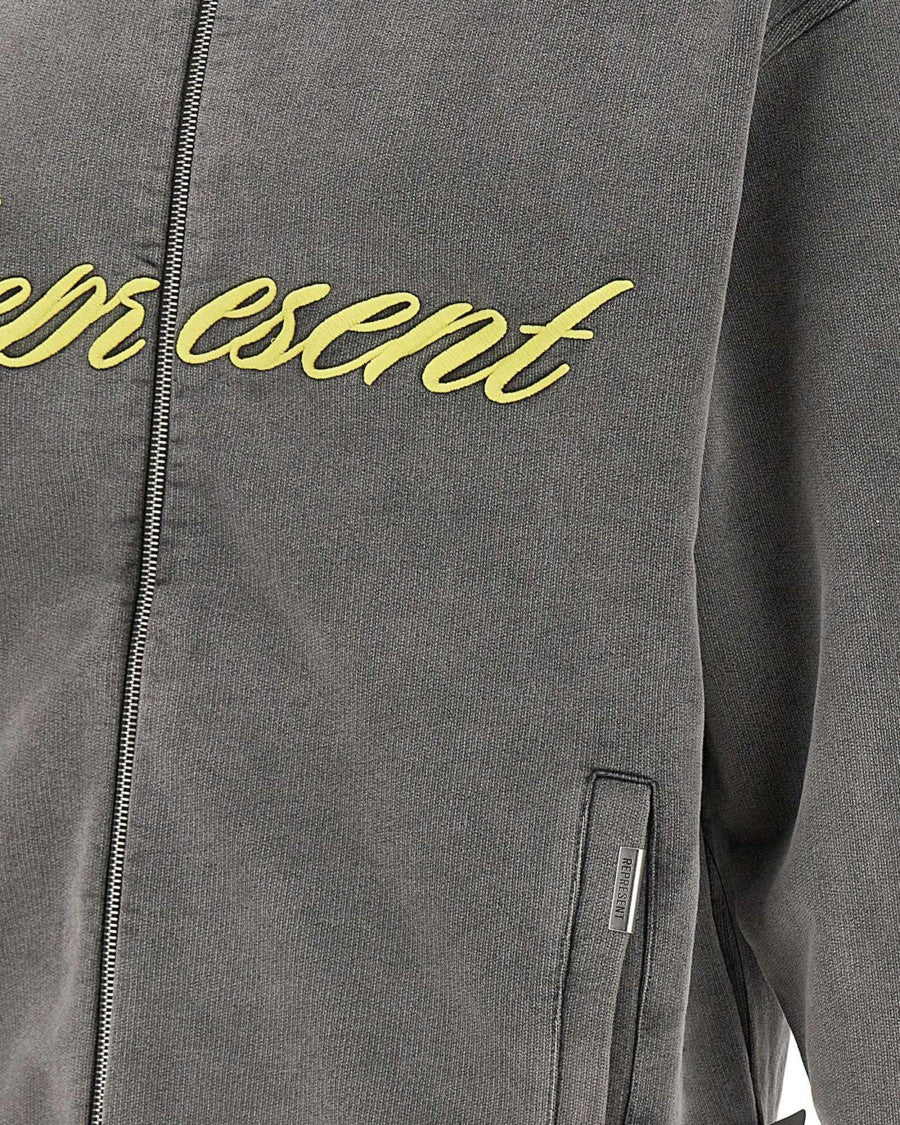 Represent Script Logo Sweatshirt – Grey