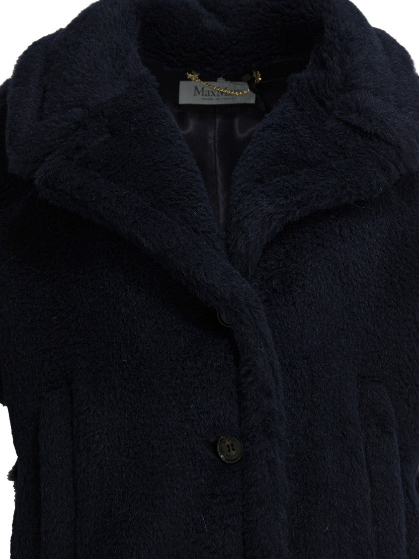 Max Mara Plush Cropped Jacket With Alpaca And Cashmere Blend