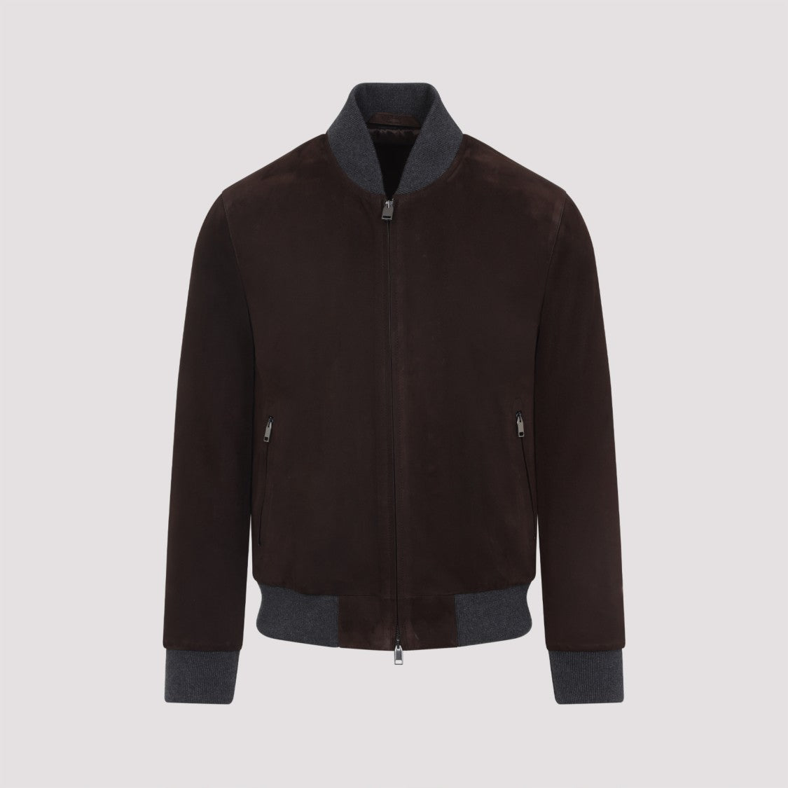 Brioni Dark Brown Classic Bomber Jacket