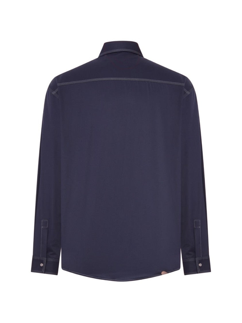 Fendi Button-Down Casual Embroidered Shirt