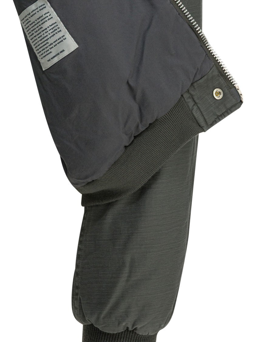 Nonnative Boxy-Fit Grey Cotton Bomber Jacket With Double-Slider Zipper