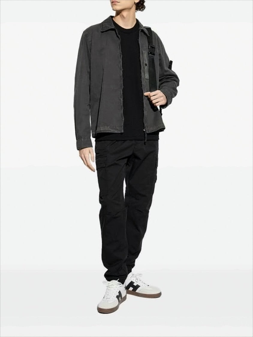 Stone Island Long-Sleeve Casual Shirt With Front Zipper
