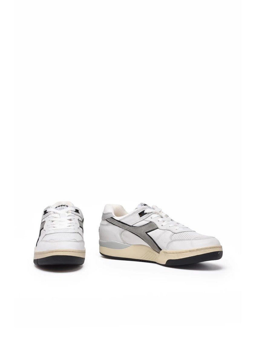 Diadora Heritage White/Dove Heritage B.560 Perforated Leather Sneakers