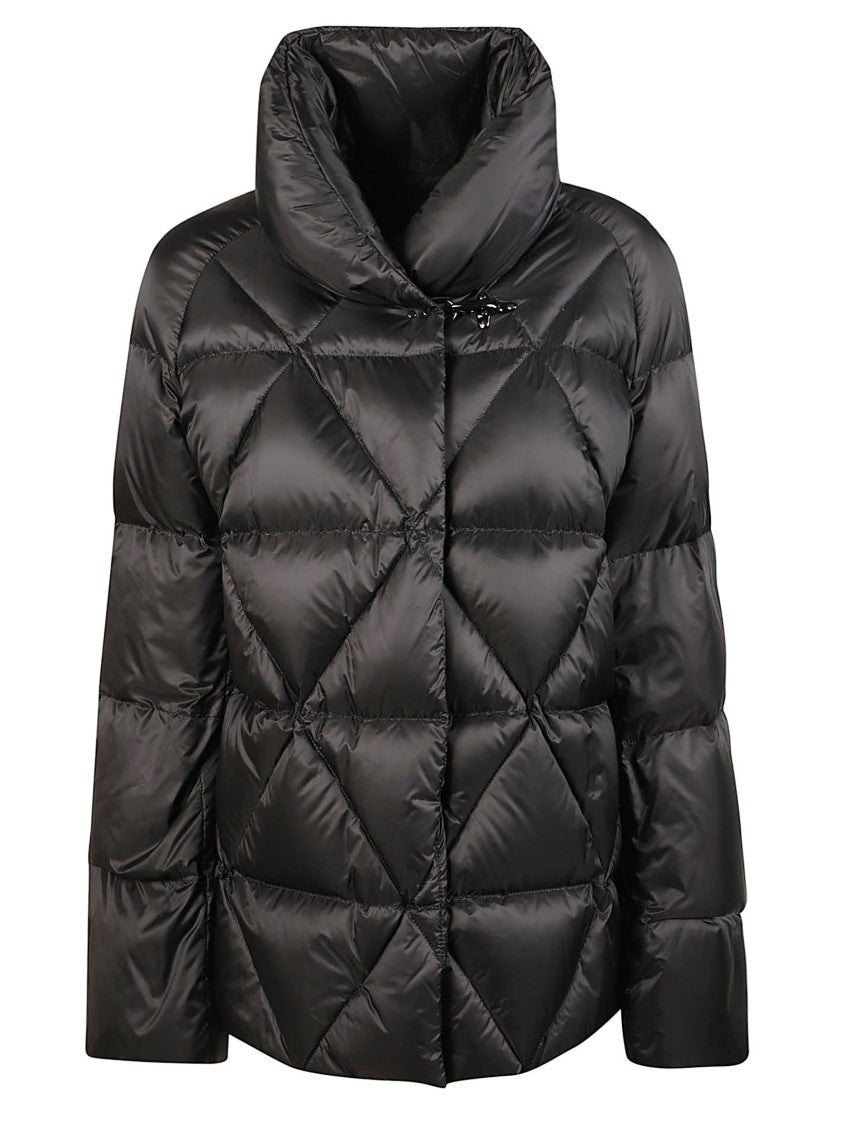 Fay Argyle Diamond-Quilted Down Cape